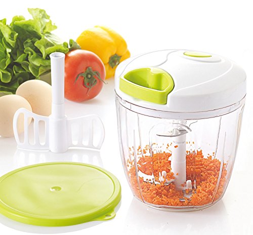 Keynis Cortador de Verduras y Frutas picadora Cocina Multi – Trituradora con 5 cuchillas Cortador de verduras 900ml