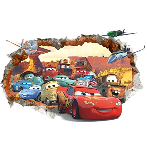 Kibi Pegatinas Decorativas Pared Cars 3d Disney Para Sala De Niños Sala De Estar Dormitorio Bebe Decoración Del Hogar Pegatinas De Pared Niño Adhesivos Pared Decorativos Cars Extraíble