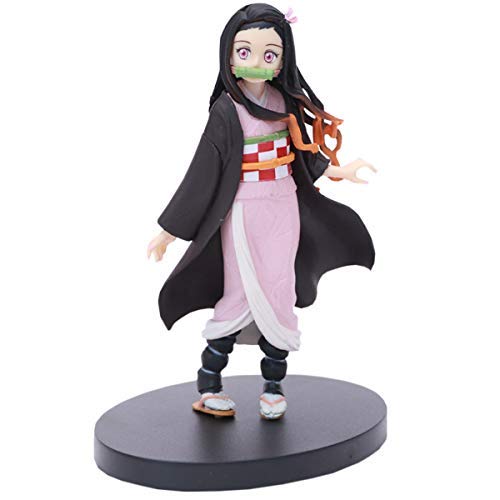 Kimetsu no Yaiba Tanjirou Kamado Nezuko Kamado Figura de acción Juguetes muñecas de PVC Decoraciones de Escritorio Colecciones con Caja 16 CM (Nezuko Kamado)