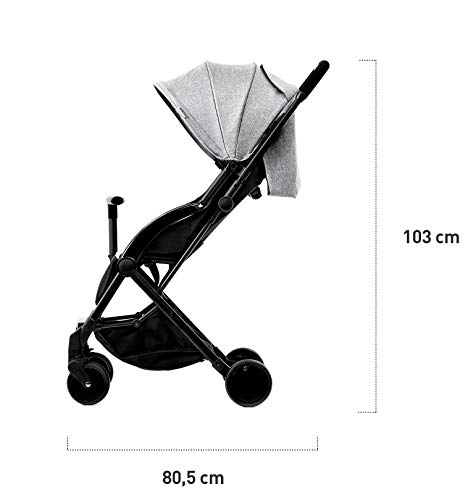 Kinderkraft Silla de Paseo PILOT, Carrito, Plegable, Transportable, Gris