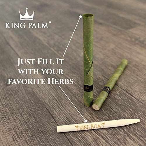 KING PALM pre orgánica Rolls, Tabaco y Libre de químicos, súper combustión Lenta, Hoja de Palma, sólo Tiene Que Rellenar it (10 minis)