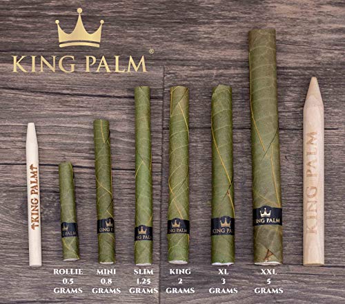 KING PALM pre orgánica Rolls, Tabaco y Libre de químicos, súper combustión Lenta, Hoja de Palma, sólo Tiene Que Rellenar it (10 minis)