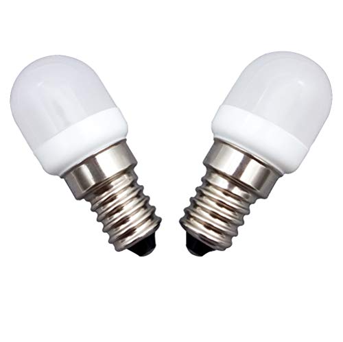 KingYH 2 Pieza LED Frigorifico Lámpara 2W E14 LED Bombilla ESE Blanco Frío 6000K 180LM Equivalente 20W Halógeno Regulable para Campana Extractora Máquina de Coser [Eficiencia Energética A++]