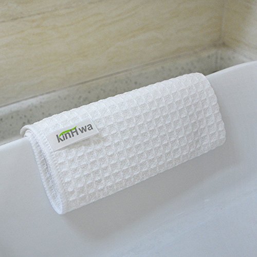 KinHwa paños de limpieza facial maquillaje Remover paños de secado rápido de microfibra Waffle Weave antibacterial Paños de cara 33 cm x 33cm 6 unidades blanco