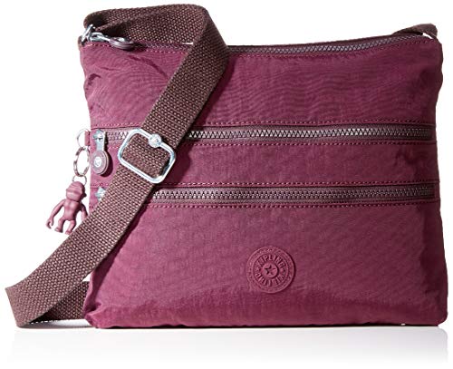 Kipling Alvar, Bolso con Bandolera para Mujer, Morado (Dark Plum), 33x26x4.5 centimeters (B x H x T)