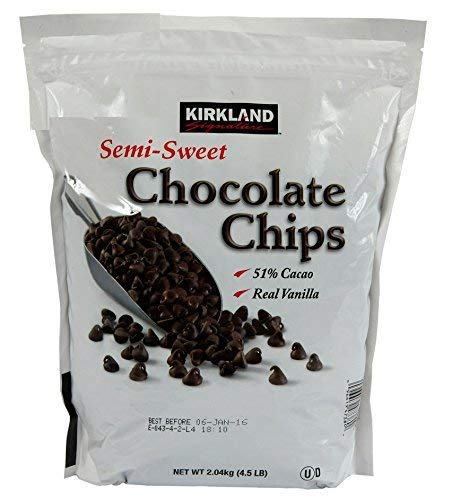 Kirkland Signature semiChips De Chocolate Dulce 51% Cacao, 2.04Kg Bolsa De Nuevo Sellado