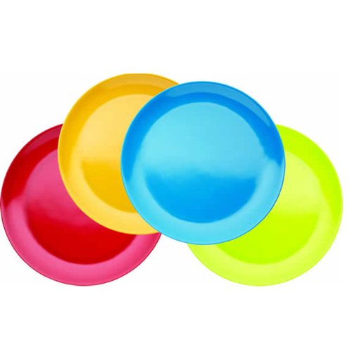 Kitchen Craft Miniamo Brights - Platos de melamina (4 Unidades)