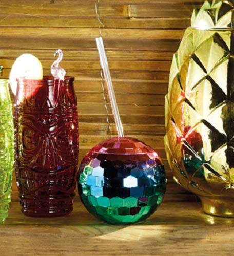 Kitchen Craft Novelty Disco Ball Copa de Cóctel, Multicolor, 560 ml (19.5 fl oz)