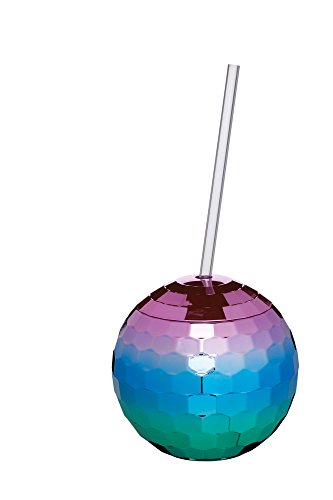 Kitchen Craft Novelty Disco Ball Copa de Cóctel, Multicolor, 560 ml (19.5 fl oz)