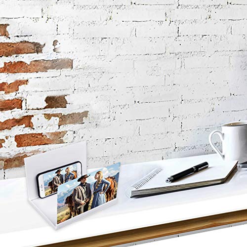 Kitchen-dream 8 Pulgadas Lupa de Pantalla para movil 3D HD Plegable Pantalla Amplificador Smartphone Proteger los Ojos ampliador de Pantalla Soporte de teléfonos para Todos los Smartphones