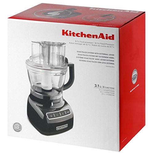 KitchenAid 5KFP1335EOB - Procesadores de alimentos, 300 W, 3.1 L, color negro y transparente