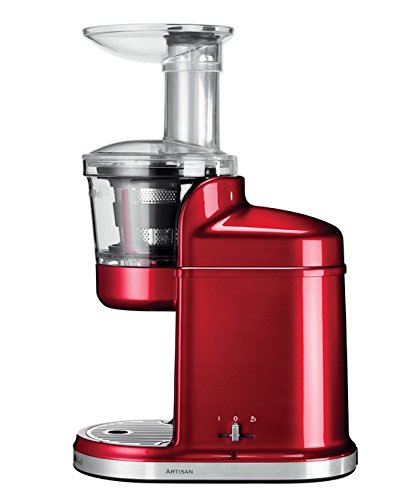 KitchenAid 5KVJ0111ECA - Exprimidor eléctrico, 80 RPM, 250 W, color rojo