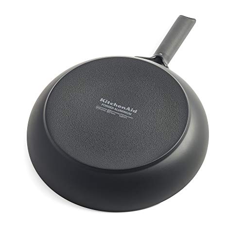 KitchenAid Classic - Sartén antiadherente (20 cm, antiadherente, para inducción, mango de permanencia fresca, apto para horno/lavavajillas, aluminio, color negro