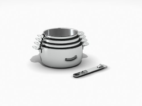 KitchenAid Kitchen Fun by BEKA Serie de 4 cazuelas 14 a 20 cm + Mango Amovible Classic 12566964 (12566964)