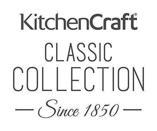 Kitchencraft Classic Collection - Tarro de Miel de cerámica, diseño a Rayas con dosificador de Madera de Rayas (450 ml)