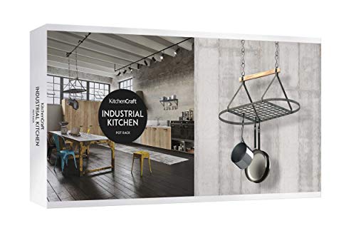 Kitchencraft Industrial cocina diseño de techo para colgar Pot & pan accesorio de, 32,5 x 80,5 x 40 cm (1 "x 2.5" x 1.5 ")