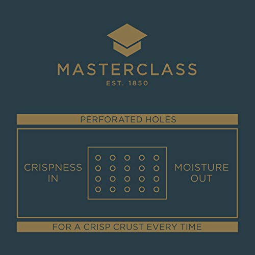 Kitchencraft Master Class Crusty Bake 6 agujeros antiadherente para tartas bandeja para horno/Mince Pie lata, acero inoxidable, Negro, 24 x 16,5 cm)