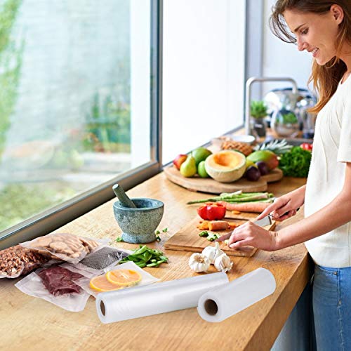 KitchenGynti Vacío-Rollos para almacenaje-Alimentos Sous-Vide Cocina aprobación - 6 Rolls 20x500cm y 28x500cm de la FDA y BPA Free