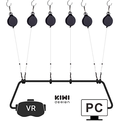 KIWI design Sistema de Gestión de Cable VR Compatible con HTC Vive/HTC Vive Pro Realidad Virtual/Oculus Rift S/Sony Playstation VR