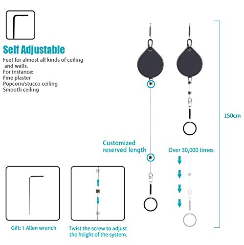 KIWI design Sistema de Gestión de Cable VR Compatible con HTC Vive/HTC Vive Pro Realidad Virtual/Oculus Rift S/Sony Playstation VR