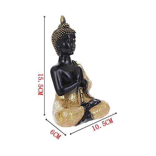 KJFSDH Estatuas Figuritas Decoración Escultura Figuritas Decorativas Estatuas Exquisita Estatua De Buda Tailandés Rezando Sentado Meditando Escultura De Estatuilla Feng Shui Adornos Artesanías para