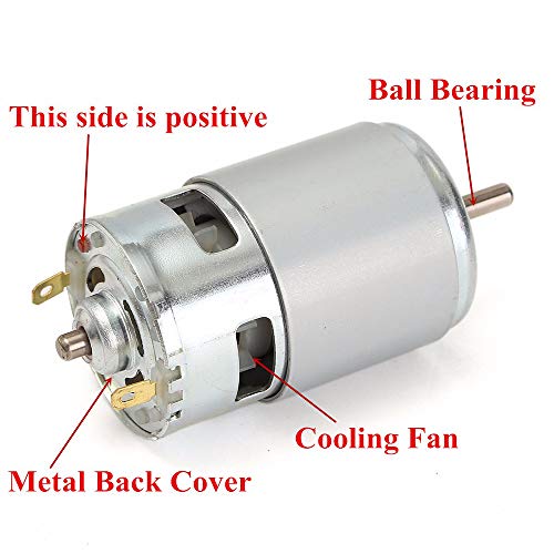 KKmoon 775 DC 12V-36V 3500-9000RPM Rodamiento de Bolas del Motor Gran par de Torsión Alta potencia Bajo Ruido DC Accesorios del motor Suministro Eléctrico