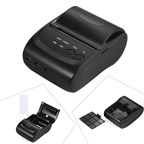 KKmoon POS-5802DD Mini impresora térmica Receipt Ticket en BT 4.0 + USB, POS impresión para iOS/Android/Windows