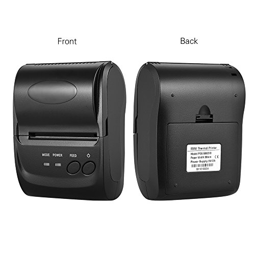 KKmoon POS-5802DD Mini impresora térmica Receipt Ticket en BT 4.0 + USB, POS impresión para iOS/Android/Windows