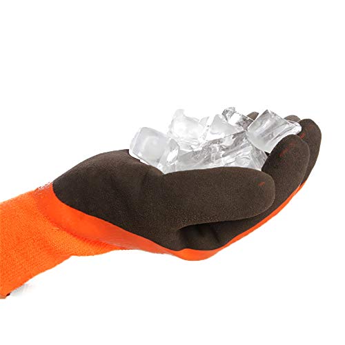 KKmoon Wonder Grip WG-338 Thermo Plus Guantes de trabajo resistentes al frío Guantes de jardinería de doble capa recubiertos con látex Medio