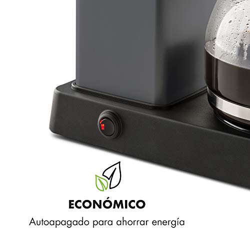 Klarstein GrandeGusto Máquina de café con jarra - Máquina de café con filtro, Cafetera, 1690 W, Depósito de 1,3 litros, Hasta 10 tazas, Calienta hasta 96°C, Conserva el calor, Negro