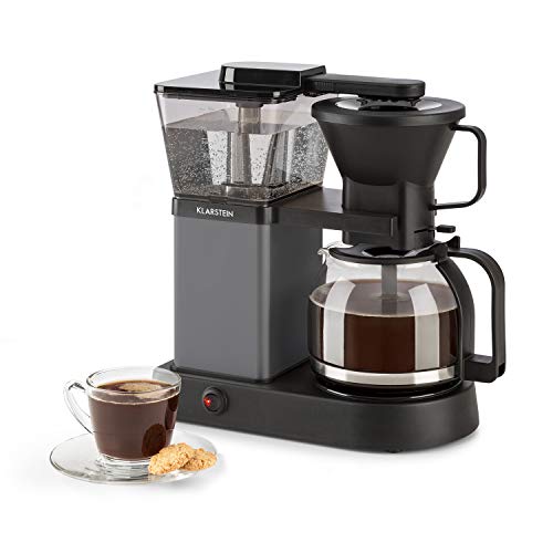 Klarstein GrandeGusto Máquina de café con jarra - Máquina de café con filtro, Cafetera, 1690 W, Depósito de 1,3 litros, Hasta 10 tazas, Calienta hasta 96°C, Conserva el calor, Negro