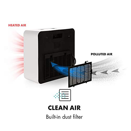 Klarstein HeatPal Bloxx Calefacción eléctrica - Estufa, 2500 W, Control vía App por módulo WiFi, Temporizador, Apagado, Control de Temperatura, Filtro, Blanco