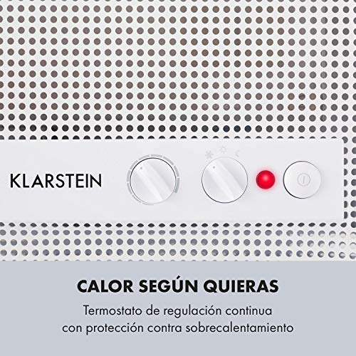 Klarstein Hot Spot Wave Panel infrarrojo - Calefactor infrarrojo, Radiador de pared, 51 x 80 cm, 20 m², 1000 W, Termostato, Portatoallas, Protección antisalpicadura, Aluminio, Plateado