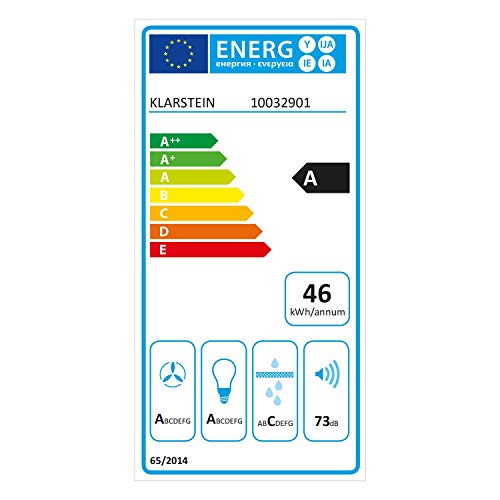 Klarstein Limelight - Campana extractora, Extractor de Humos, Extractor de Pared, 60 cm de Ancho, Rendimiento de 600m³/h, 3 Niveles de Potencia, Programable, 2 filtros de Aluminio, Plateado