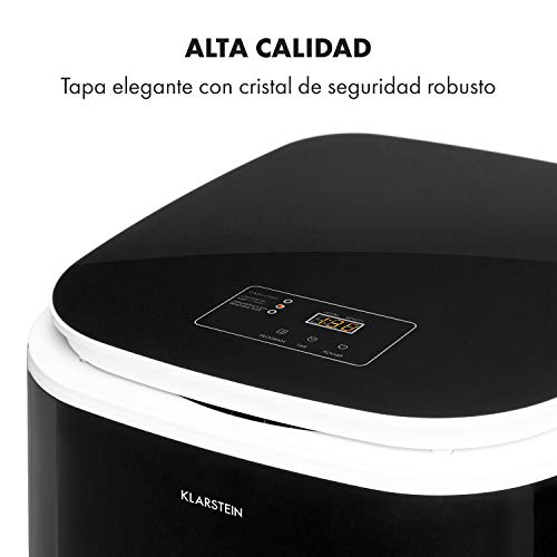 KLARSTEIN Zap Dry - Secadora, Potencia 820 W, Capacidad 50 L, 3 programas, Tambor de Acero Inoxidable, Panel de Control táctil, Tapa con Vidrio de Seguridad, Recogecable, Pantalla LED, Negro