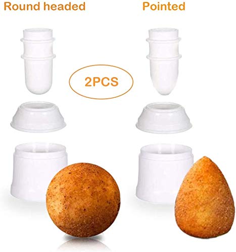 Klsyo DIY Molde de Bolas de Arroz,Puntiagudo Redondo Arancini Maker Multipropósito Máquina para Hacer Bolas de Carne Puede Hacer Croquetas,Bento Almuerzo Hecho, Sushi, Bolas de Arroz Glutinoso