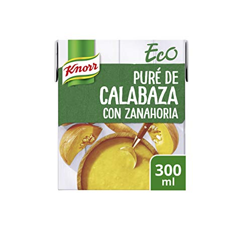 Knorr Eco Puré de Calabaza con Zanahoria - Paquete de 12 x 300 ml - Total: 3600 ml