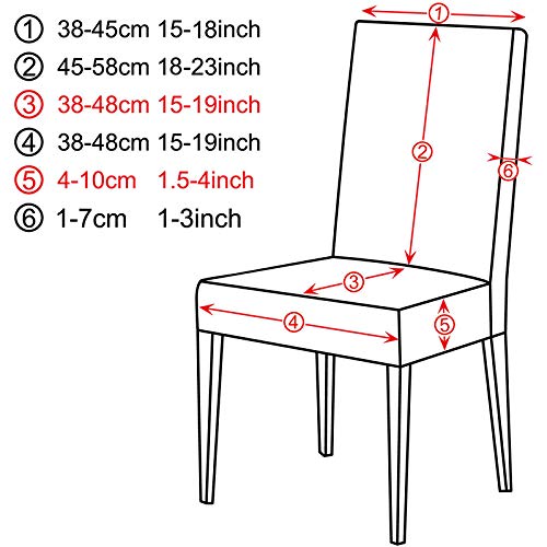 KOLIU Funda de Silla de Tela de vellón Polar Fundas Antideslizantes Estiramiento Asiento de Comedor extraíble Fundas para sillas Fundas de Asientos para Banquetes de Hotel-Naranja_Tamaño Universal