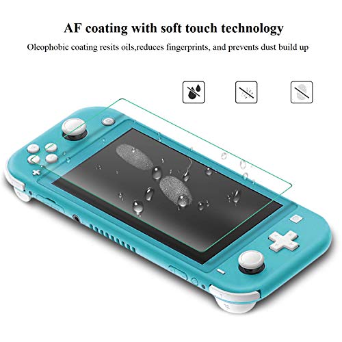 KONEE Protector de Pantalla Compatible con Nintendo Switch Lite, 【2 Piezas】 Ultra HD [ Dureza 9H, Alta Definición, Anti-Burbuja, Anti-Scratch ], Cristal Vidrio Templado para Nintendo Switch Lite