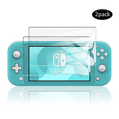 KONEE Protector de Pantalla Compatible con Nintendo Switch Lite, 【2 Piezas】 Ultra HD [ Dureza 9H, Alta Definición, Anti-Burbuja, Anti-Scratch ], Cristal Vidrio Templado para Nintendo Switch Lite