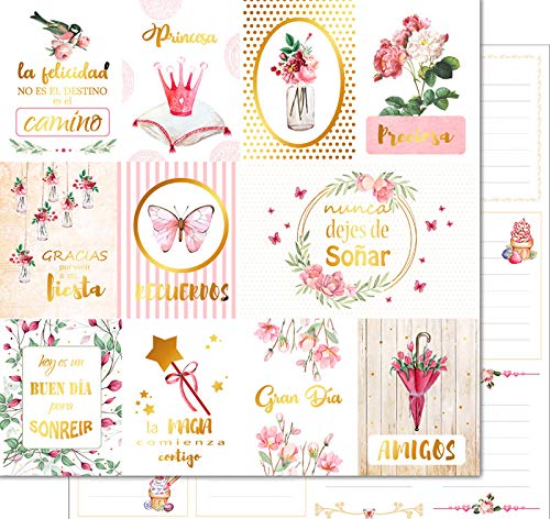 KORA projects Kit Scrapbooking - Princess Garden (Tarjetas en ESPAÑOL)