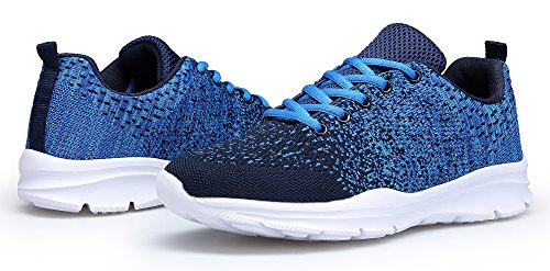 KOUDYEN Zapatillas Deportivas de Mujer Hombre Running Zapatos para Correr Gimnasio Calzado Unisex,XZ746-W-blue-EU35