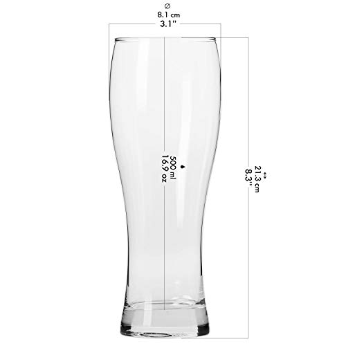 Krosno Altos Vasos Copas de Cerveza | Conjunto 6 Piezas | 500 ML | Chill Collection Uso en Casa, Restaurante y en Fiestas | Apto para Microondas y Lavavajillas