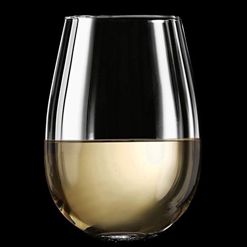 Krosno Grande Copas de Vino Blanco sin Tallo | Conjunto 6 Piezas | 500 ML | Harmony Collection Uso en Casa, Restaurante y en Fiestas | Apto para Microondas y Lavavajillas