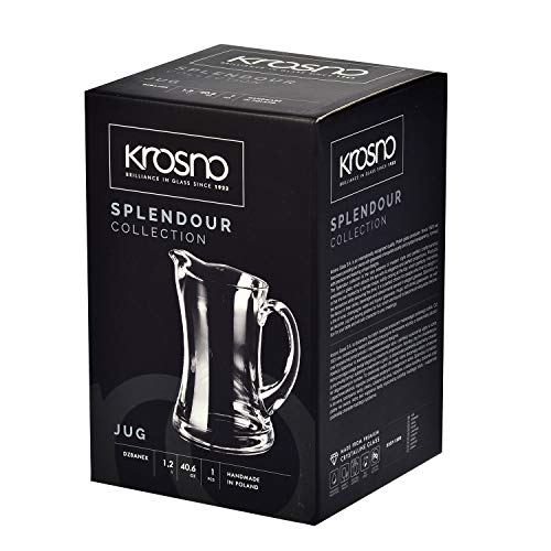 Krosno Jarra Agua Zumo Cristal | 1200 ML | Splendour Collection Uso en Casa, Restaurante y en Fiestas