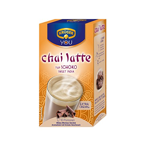 Krüger Chai Latte Sweet India, chocolate, té de la leche de bebida y templado, 10 Pack, 10 x 10 monodosis bolsa