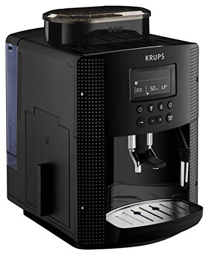 Krups Essential EA81M8 - Cafetera superautomática, accesorio leche, depósito de agua 1.7 l, 3 niveles de temperatura, 3 texturas de molienda, de 1450 W