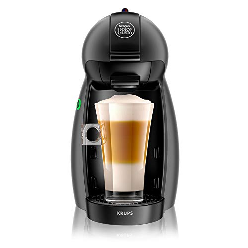 Krups Nescafé Dolce Gusto Piccolo antracita y 6 cajas de café ecológicas Colombia - Cafetera de cápsulas multiusos, Máquina de café para bebidas frías o calientes Y4099FD