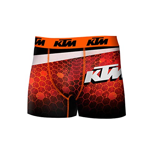 KTM Set de 6 Boxers KTM-microfibra-92% poliéster 8% Elastano Boxer, Mixture, M para Hombre