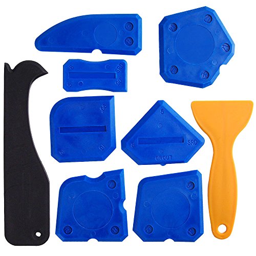 Kuuqa 9 Piezas Kit de Calafateo para Herramientas de Sellado Herramienta de Sellado del Removedor del Silicón Para la Cocina del Cuarto de Baño